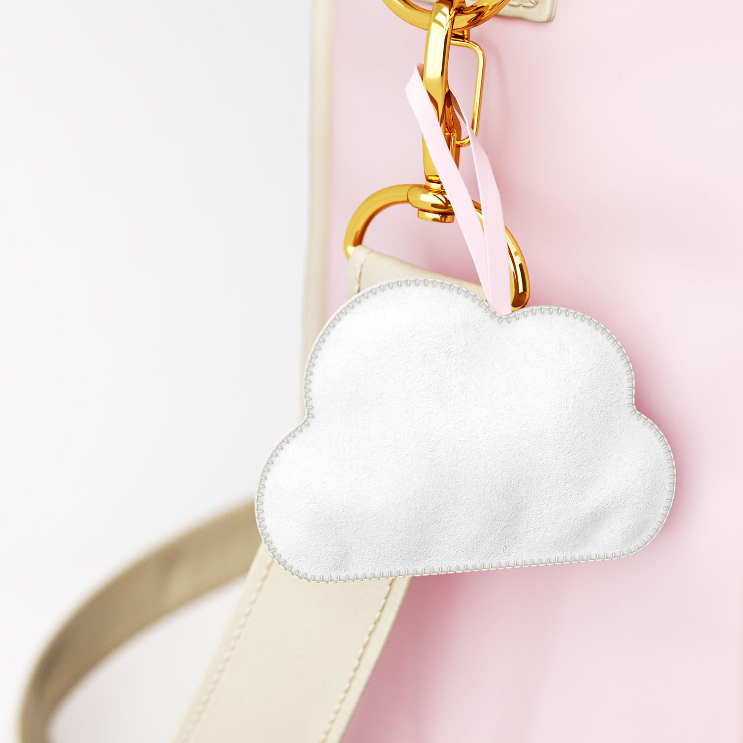 Bolsa Maternidade Tote Nuvem Rosa 37cm