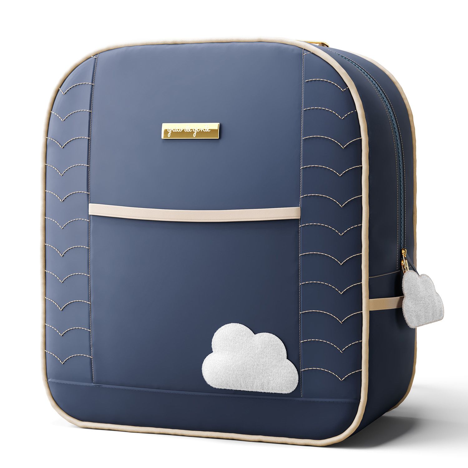 Mochila Maternidade Nuvem Rosa 36cm