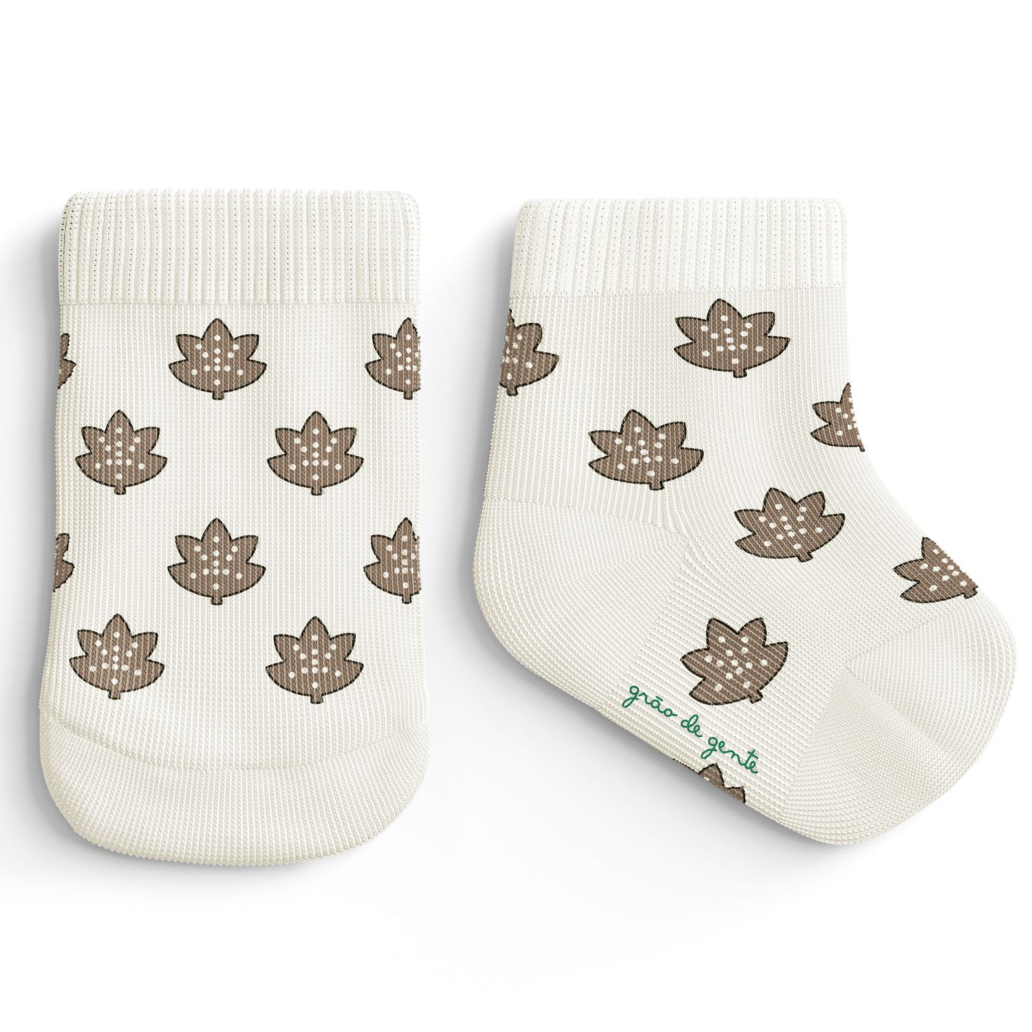 Kit Meia Bebê Tal Pai Tal Filho Trocapé Folhas de Outono 4 Pares Tam 13/20 e 39/43