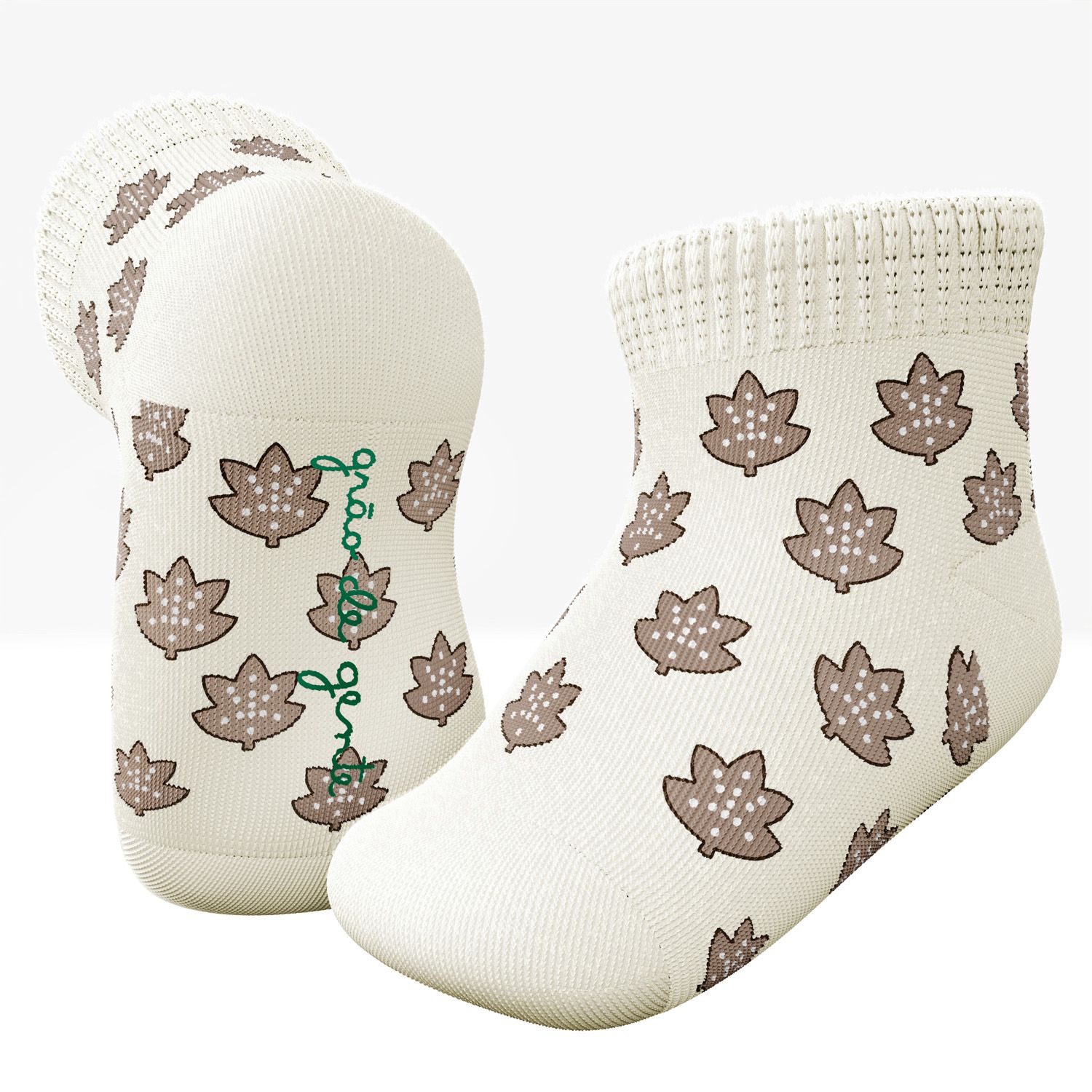 Kit Meia Tal Pai Tal Filhos Trocapé Folhas de Outono 6 Pares Tam 13/20, 25/28 e 39/43