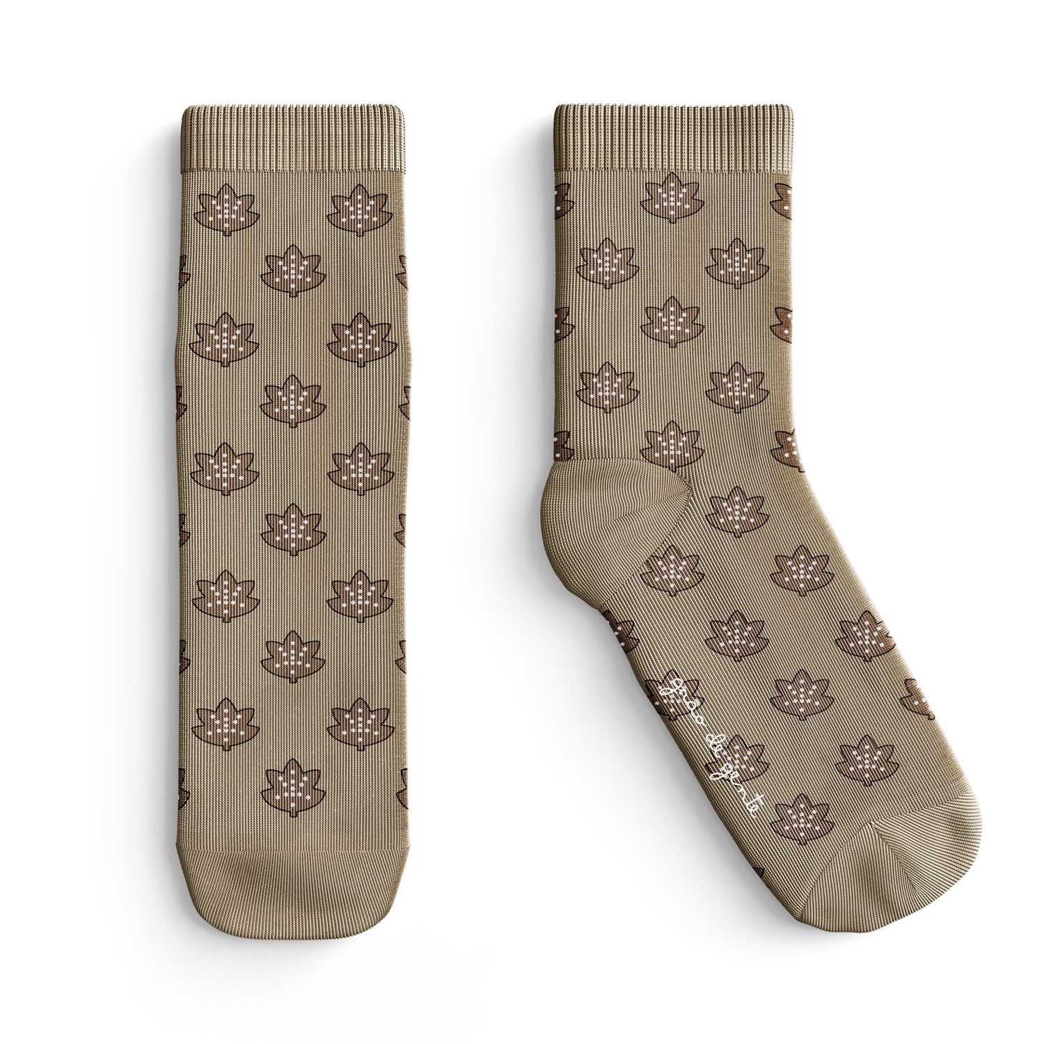 Kit Meia Tal Pai Tal Filhos Trocapé Coala e Folhas Cinza 6 Pares Tam 13/20, 25/28 e 39/43