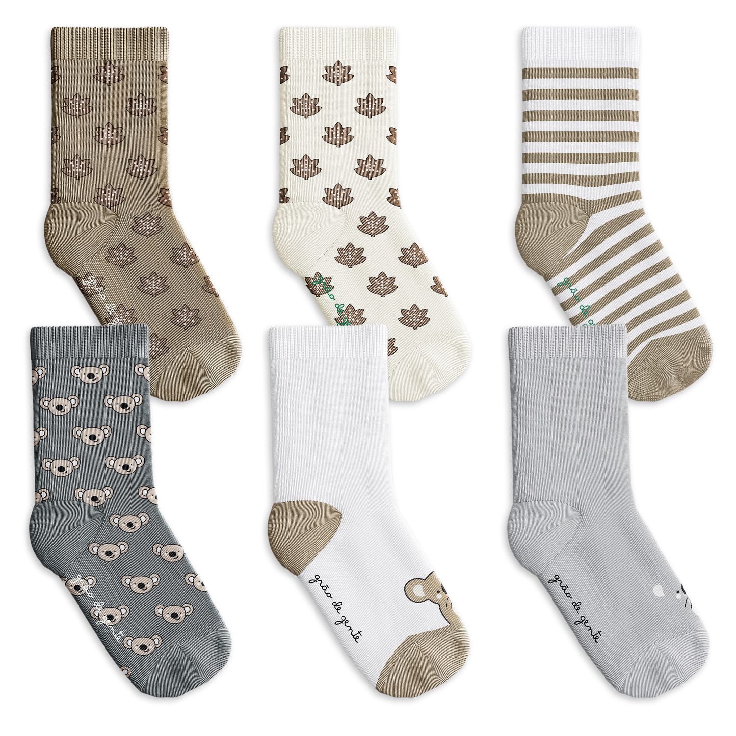 Kit Meia Bebê Coala Leve 6 Pague 5 Pares