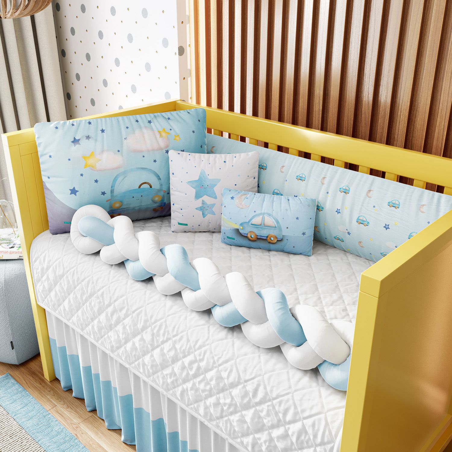 Kit Berço Trança Carrinho Estrela