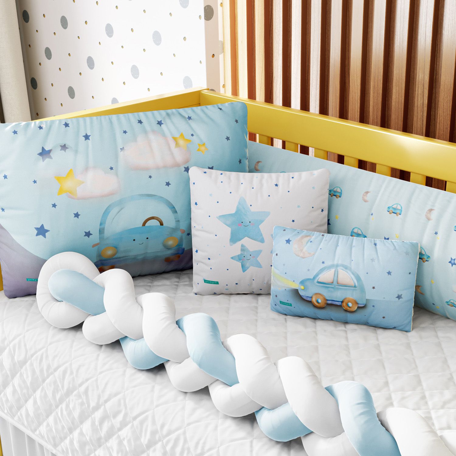 Kit Berço Trança Carrinho Estrela