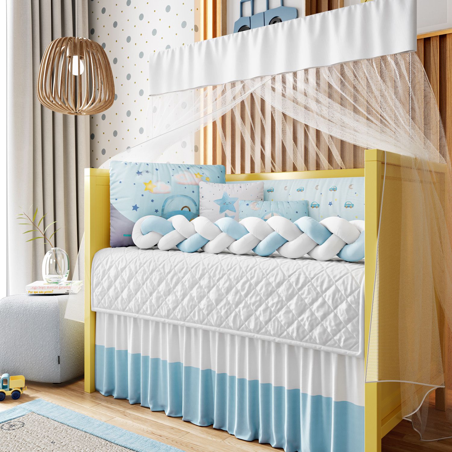 Kit Berço Trança Carrinho Estrela