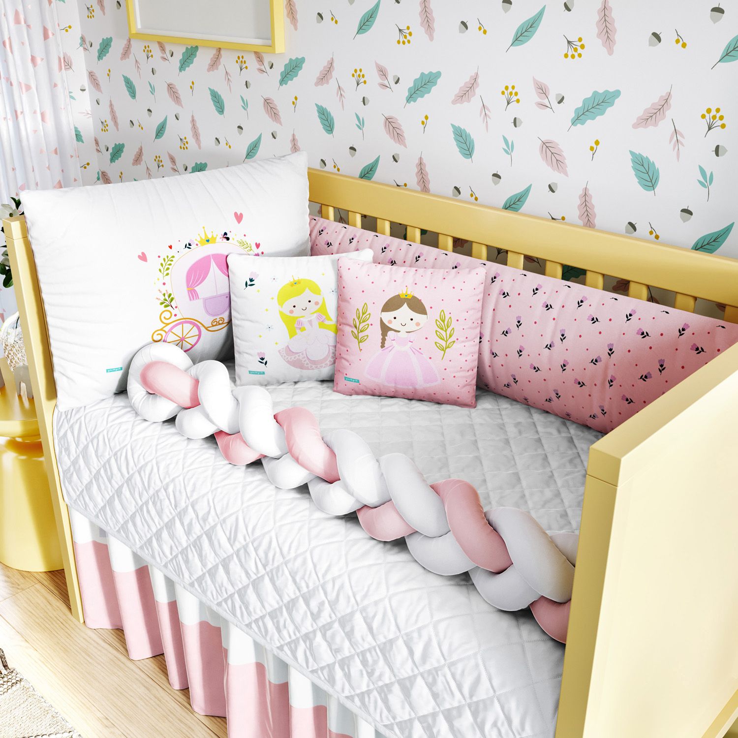 Kit Berço Trança Carruagem Encantada