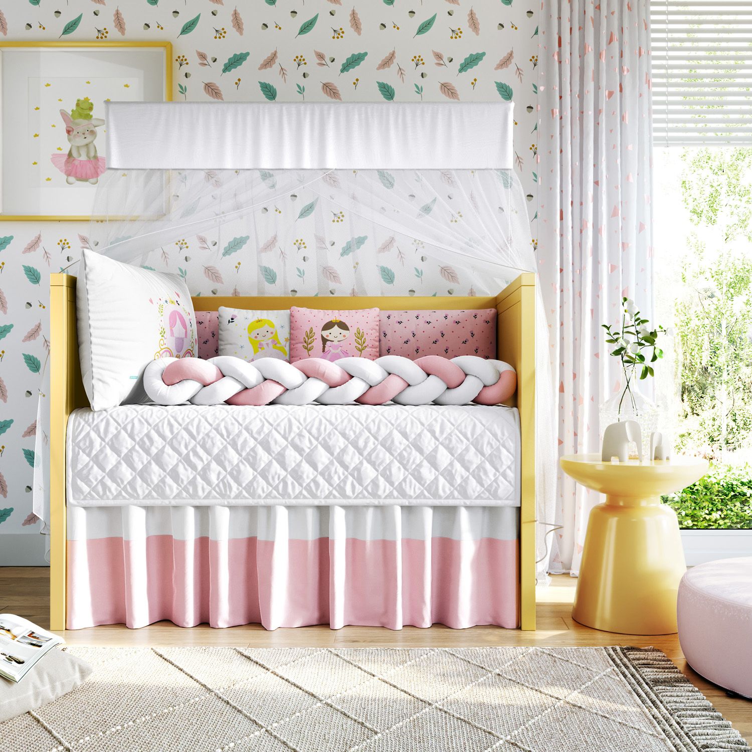 Kit Berço Trança Carruagem Encantada