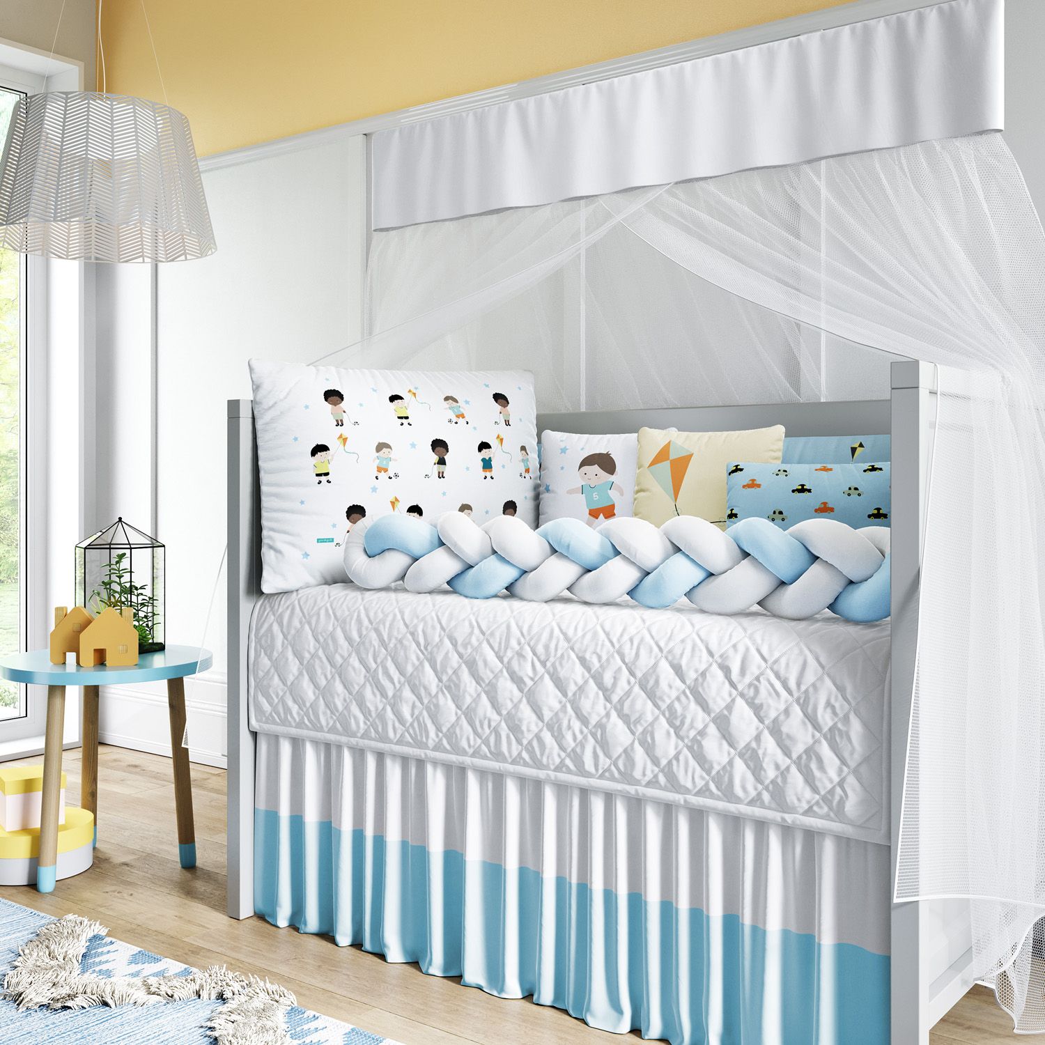 Kit Berço Trança Menino Feliz