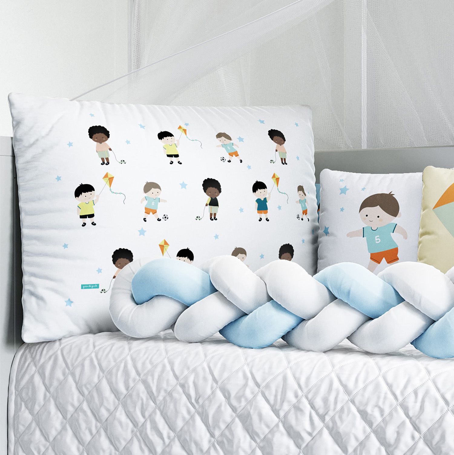 Kit Berço Trança Menino Feliz