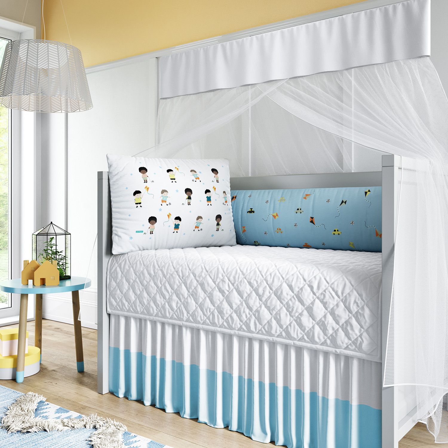 Kit Berço Trança Menino Feliz