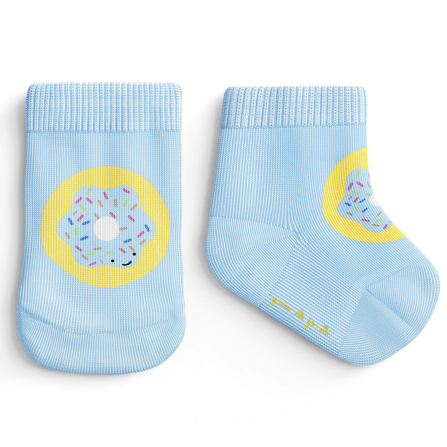 Kit Meia Bebê Família Trocapé Pirulito e Donuts Azul e Rosa 4 Pares