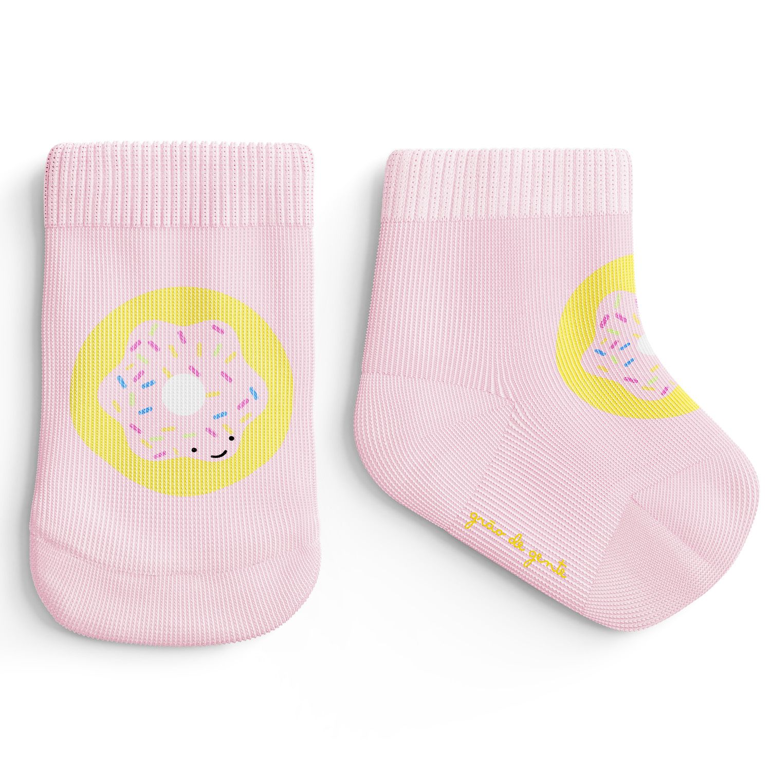 Kit Meia Tal Pai Tal Filhos Trocapé Picolé e Donuts Azul e Rosa 6 Pares