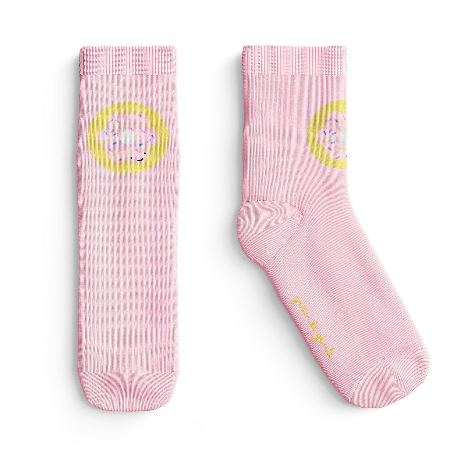 Kit Meia Tal Pai Tal Filhos Trocapé Picolé e Donuts Azul e Rosa 6 Pares - imagem 6