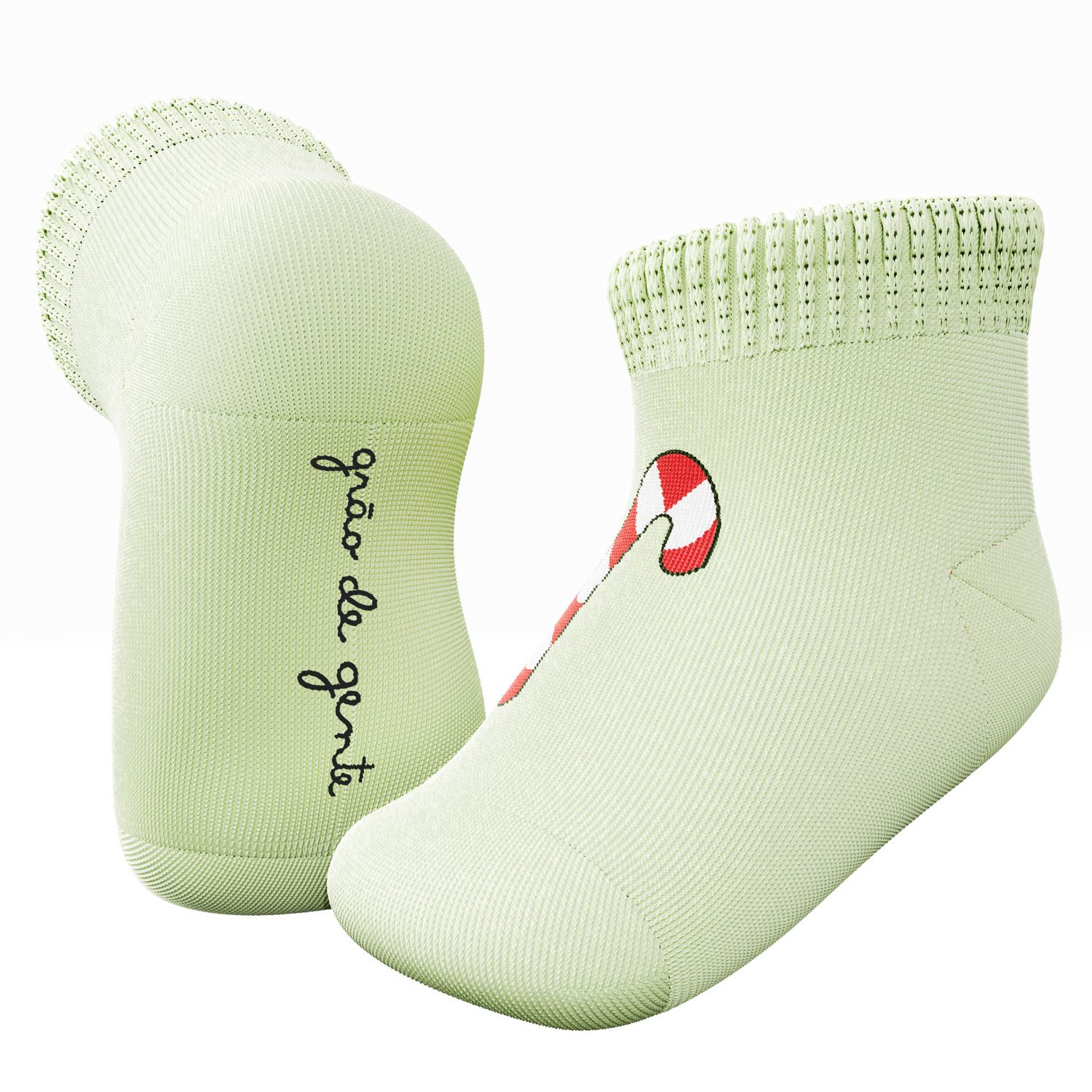 Kit Meia Bebê Doces Verde e Amarelo 2 Pares