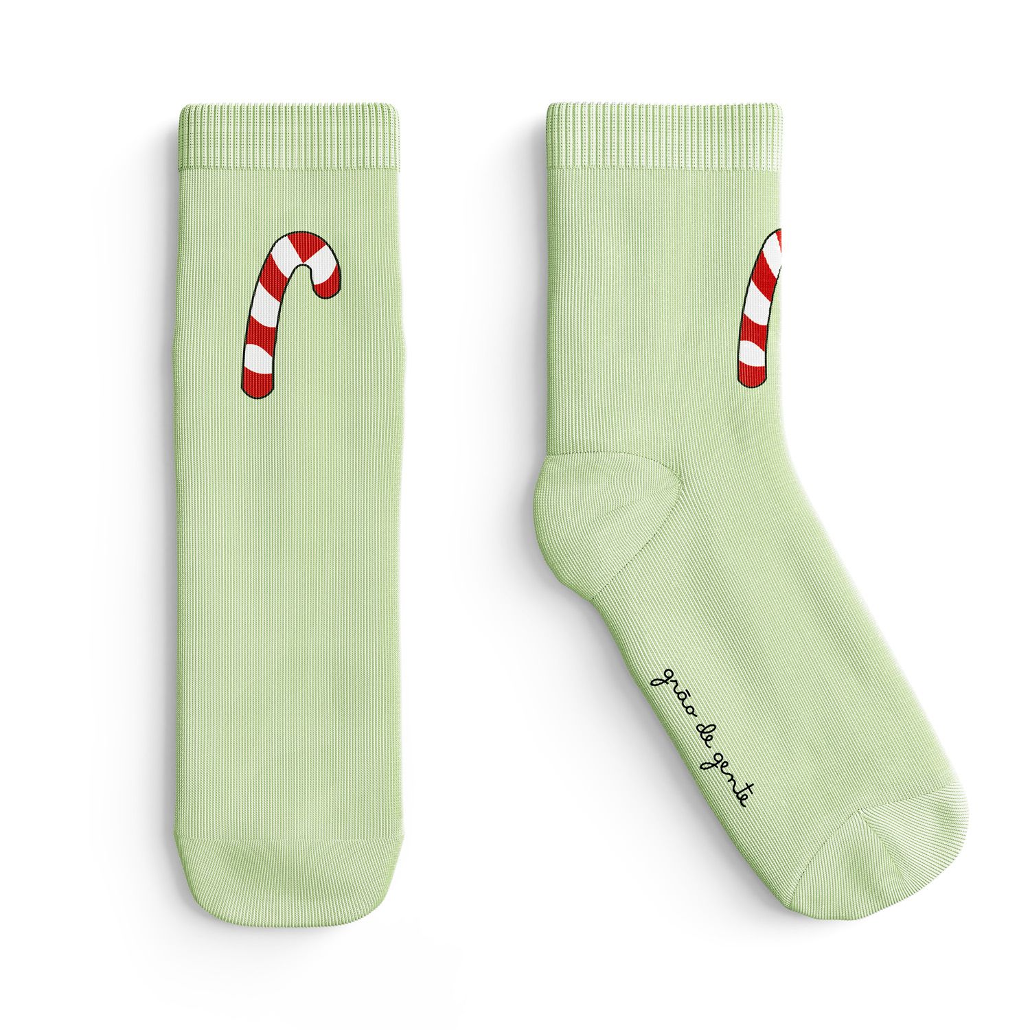 Kit Meia Bebê Doces Verde e Amarelo 2 Pares