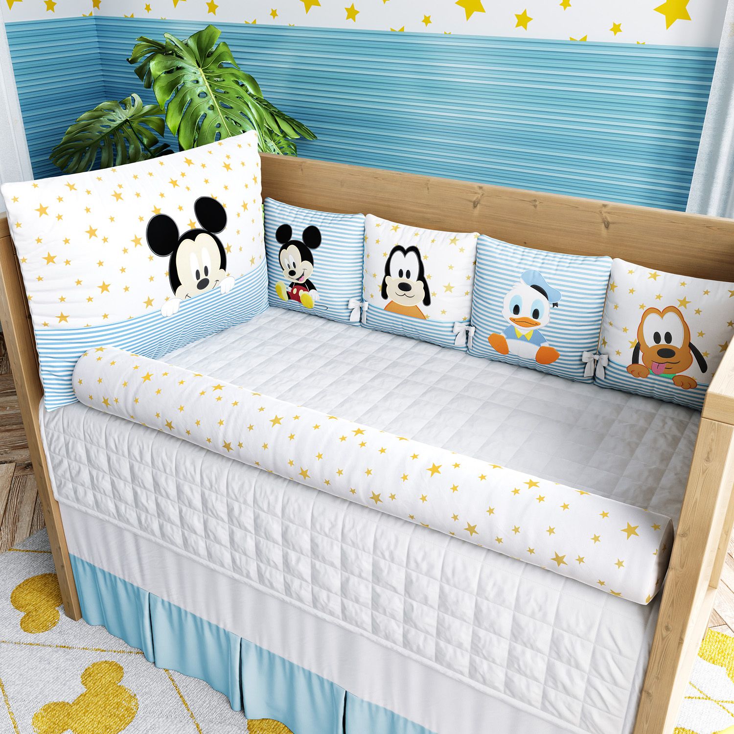 Kit Berço Mickey Mouse Azul