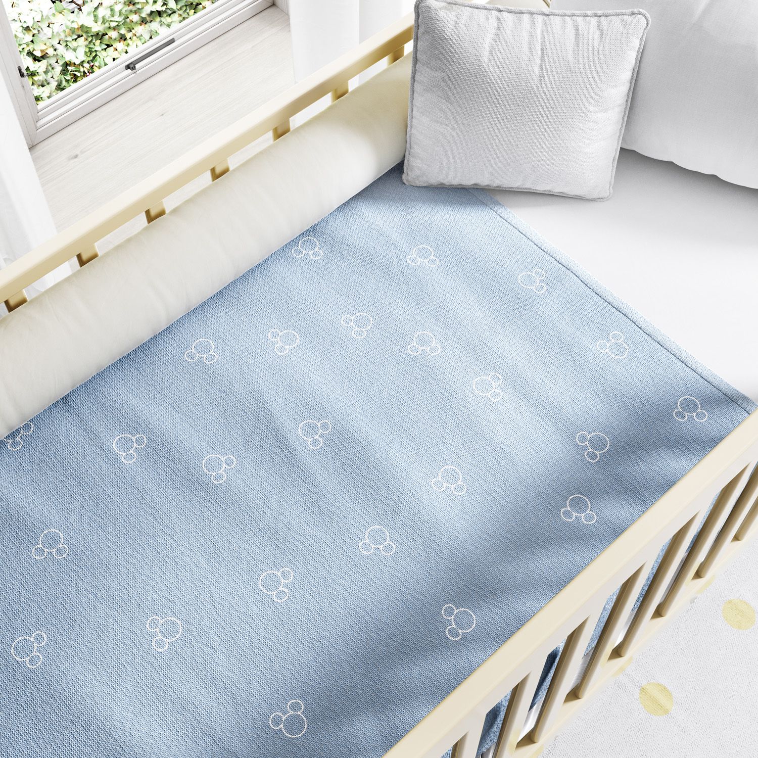 Manta Tricot Mickey Mouse Rosa 1,45M