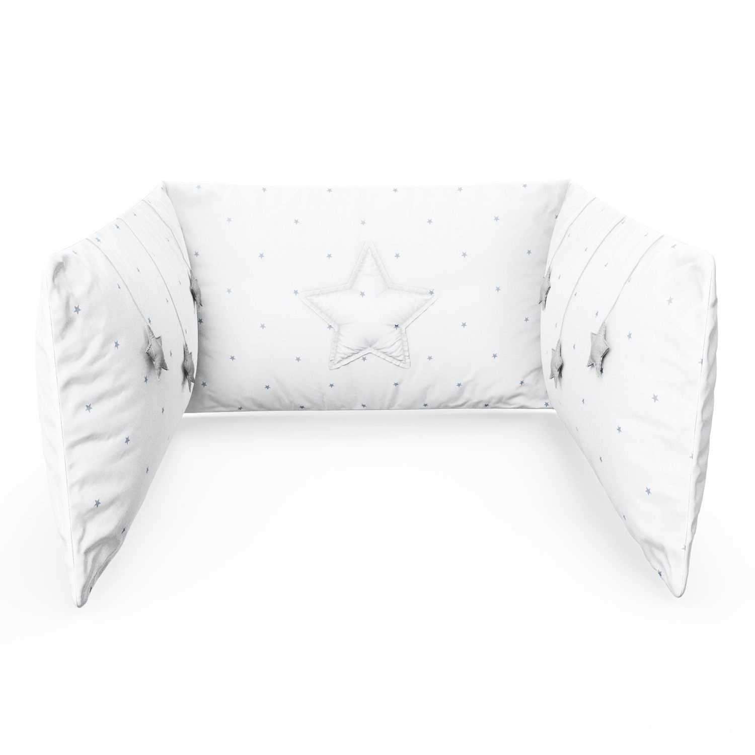 Kit Berço Dobrável 2 em 1 Estrelinha Branco