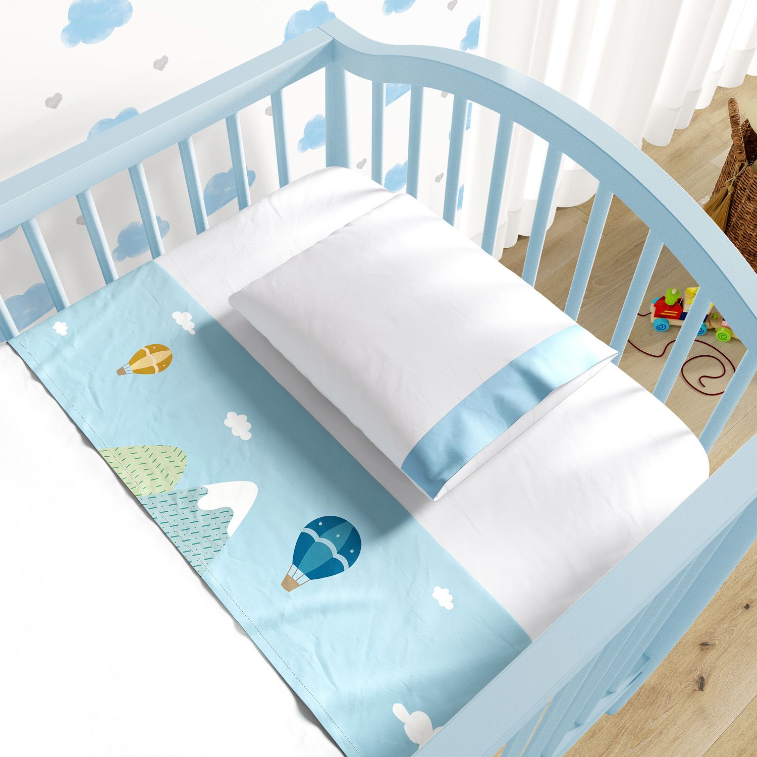 Jogo de Lençol Berço Balão 3 Peças