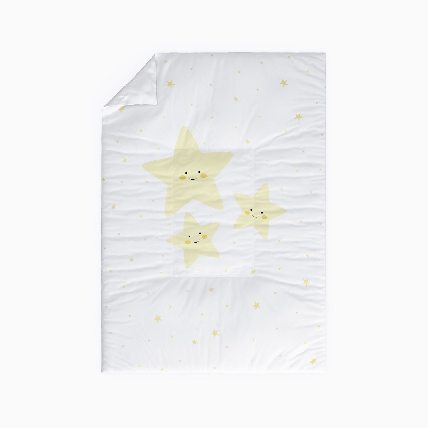 Edredom de Mini Berço Estrelinha Sorridente Rosa