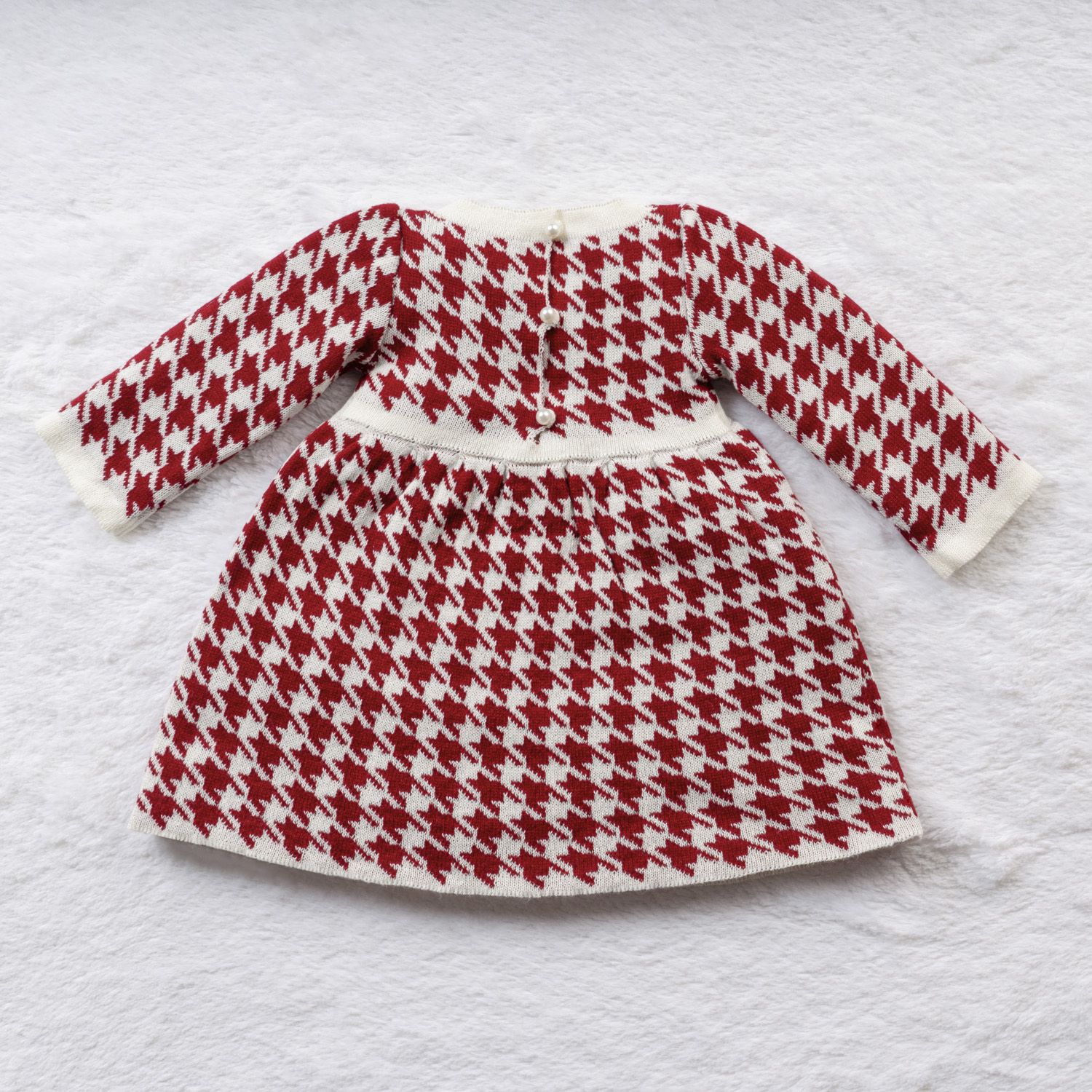 Saída Maternidade Tricot Jacquard Pied de Poule Preto 03 Peças