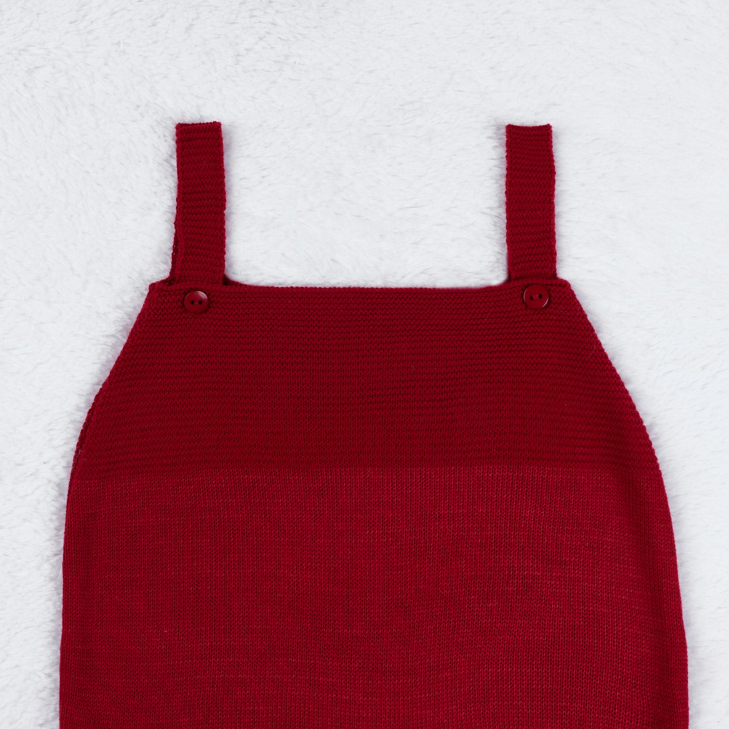 Saída Maternidade Tricot Coração e Pérola Vermelho 03 Peças