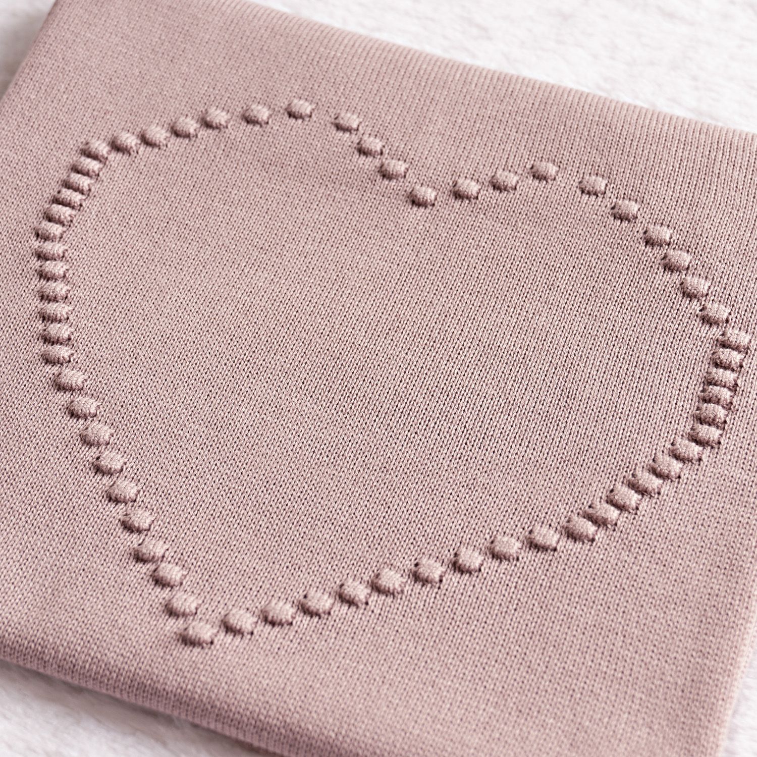 Saída Maternidade Tricot Coração e Pérola Vermelho 03 Peças