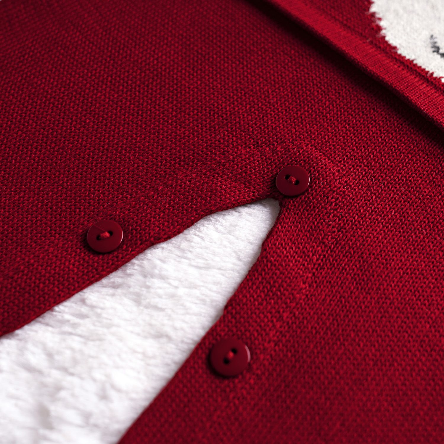 Saída Maternidade Tricot Jacquard Raposa Feliz Vermelho 02 Peças