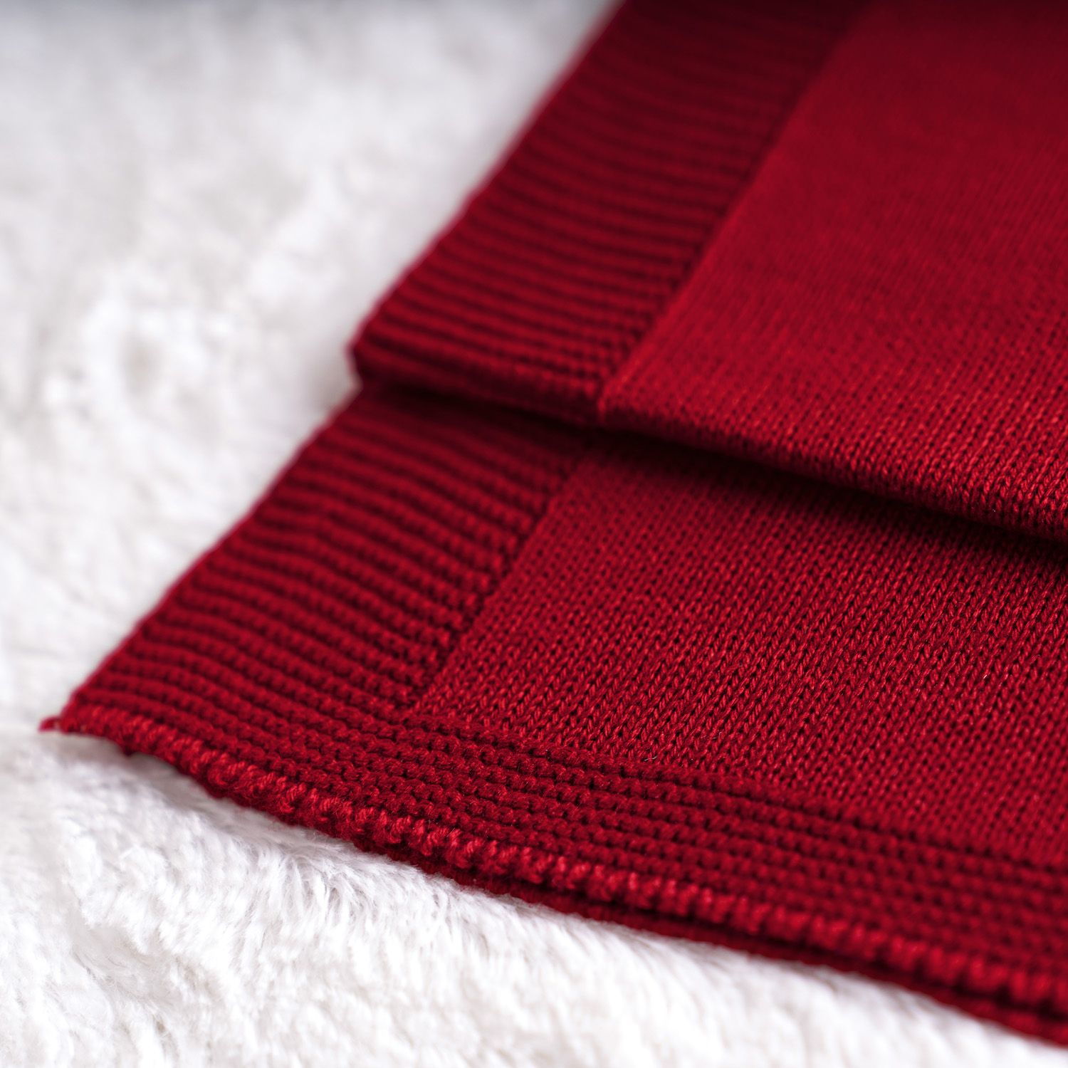 Saída Maternidade Tricot Jacquard Raposa Feliz Vermelho 02 Peças