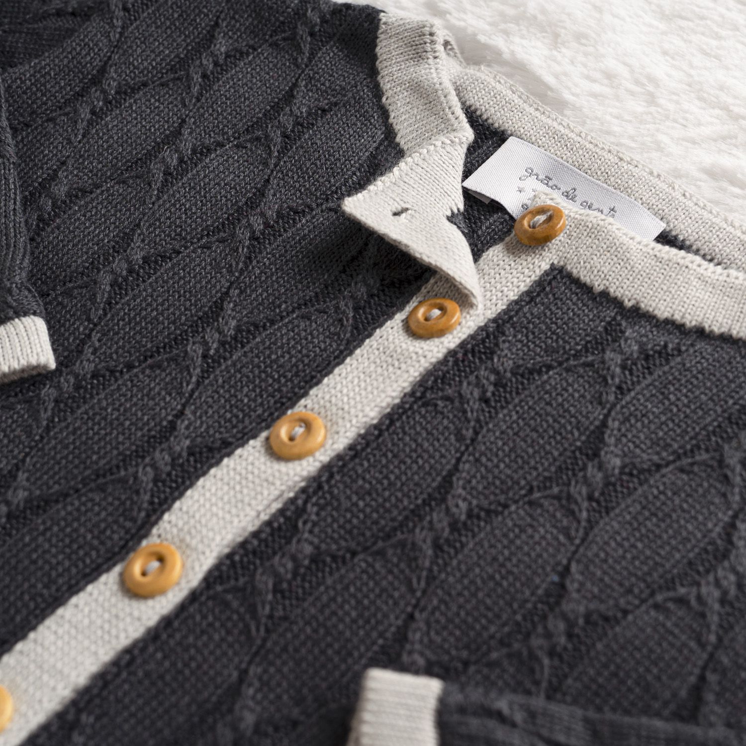 Saída Maternidade Tricot Macacão Trança Aram Verde Musgo 02 Peças