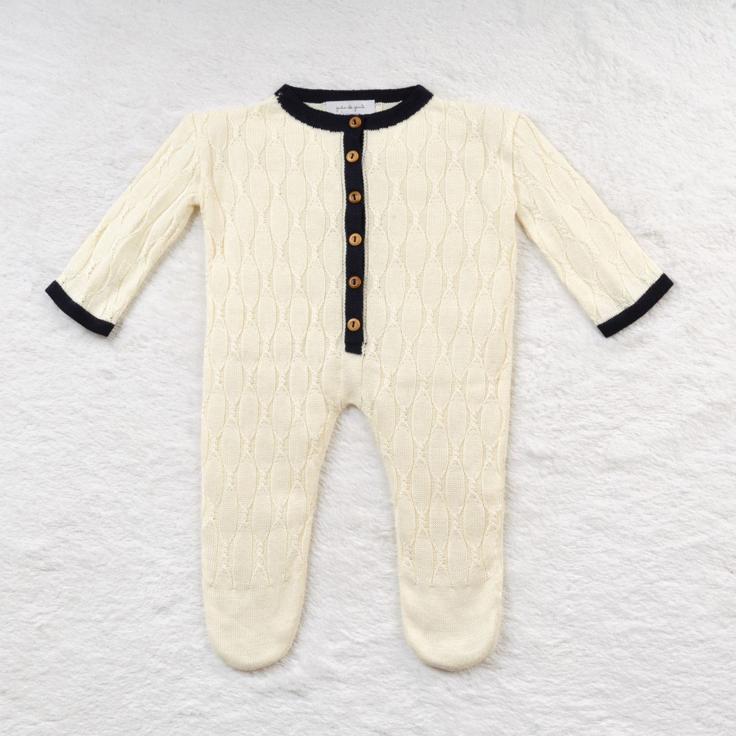 Saída Maternidade Tricot Macacão Trança Aram Verde Musgo 02 Peças