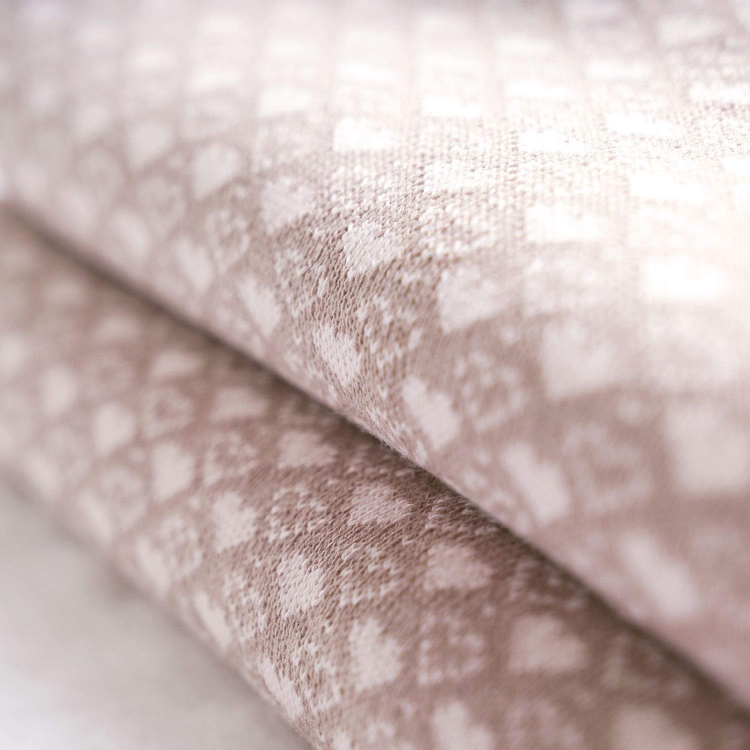 Manta Bebê Tricot Jacquard Petit Coração Rosa Dupla Face 80cm