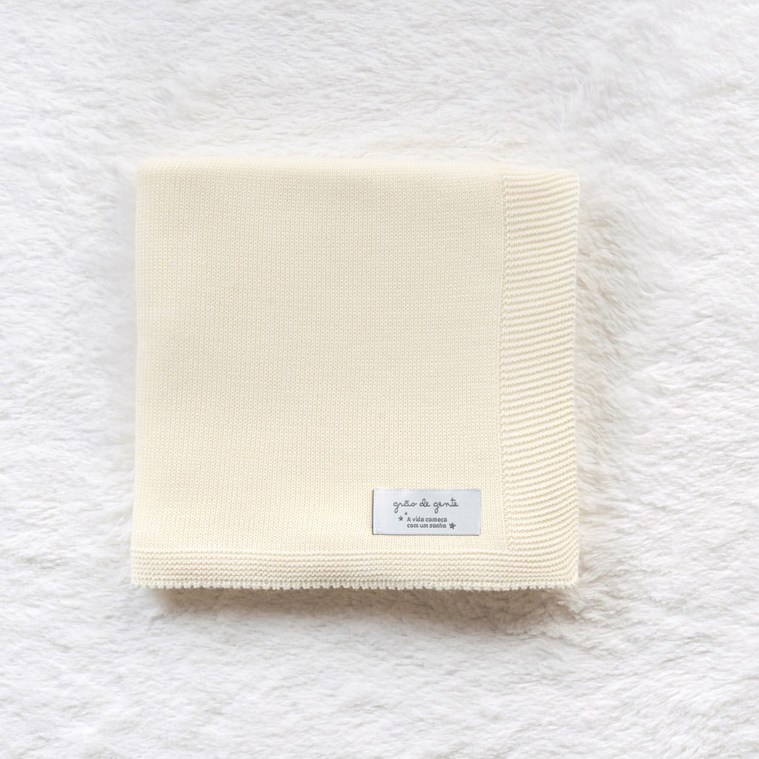 Manta Bebê Tricot Clássico Amarelo Jasmim 80cm