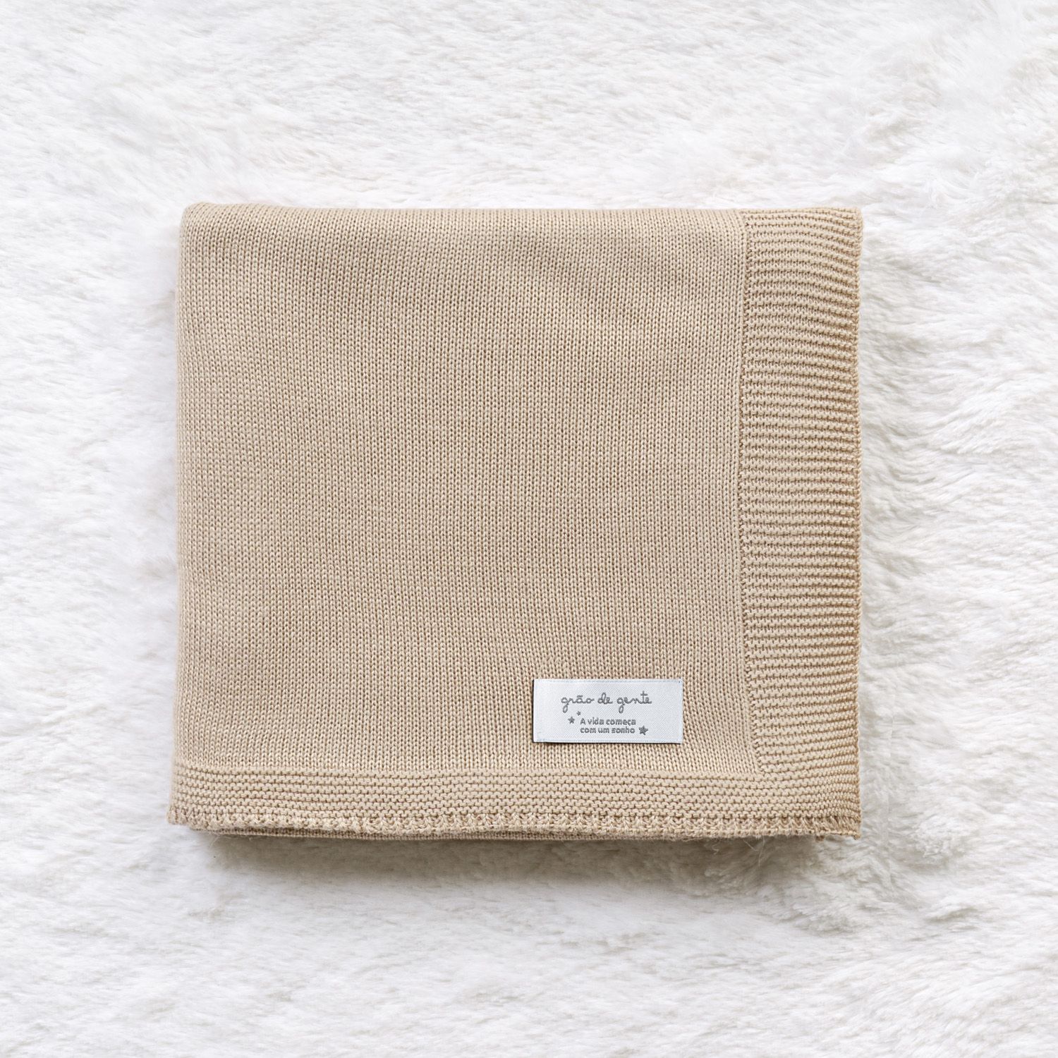 Manta Bebê Tricot Clássico Amarelo Jasmim 80cm