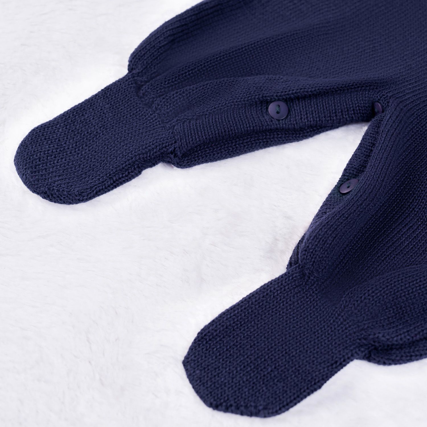 Saída Maternidade Tricot Navy Azul 03 Peças