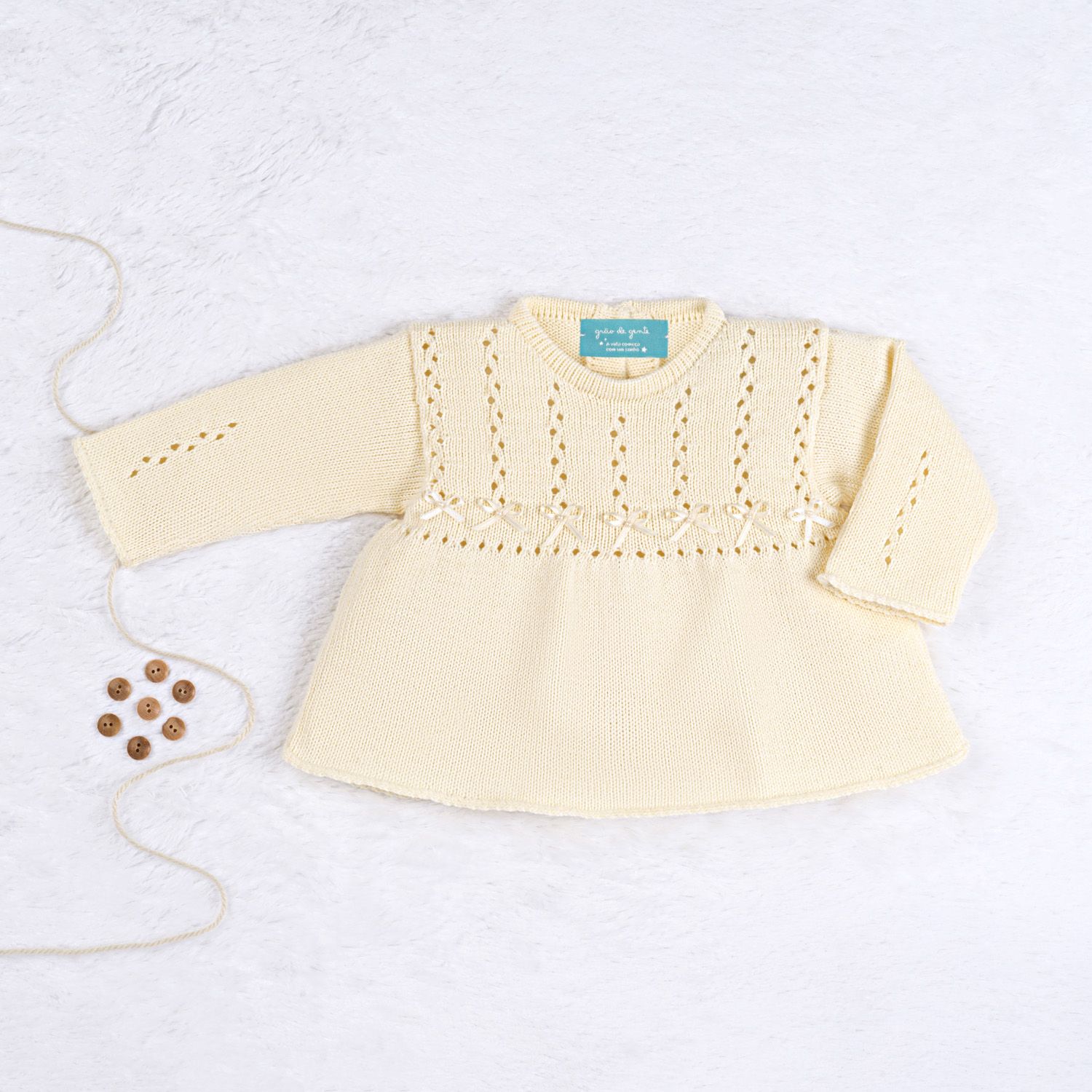 Saída Maternidade Tricot Principessa Rosa 04 Peças