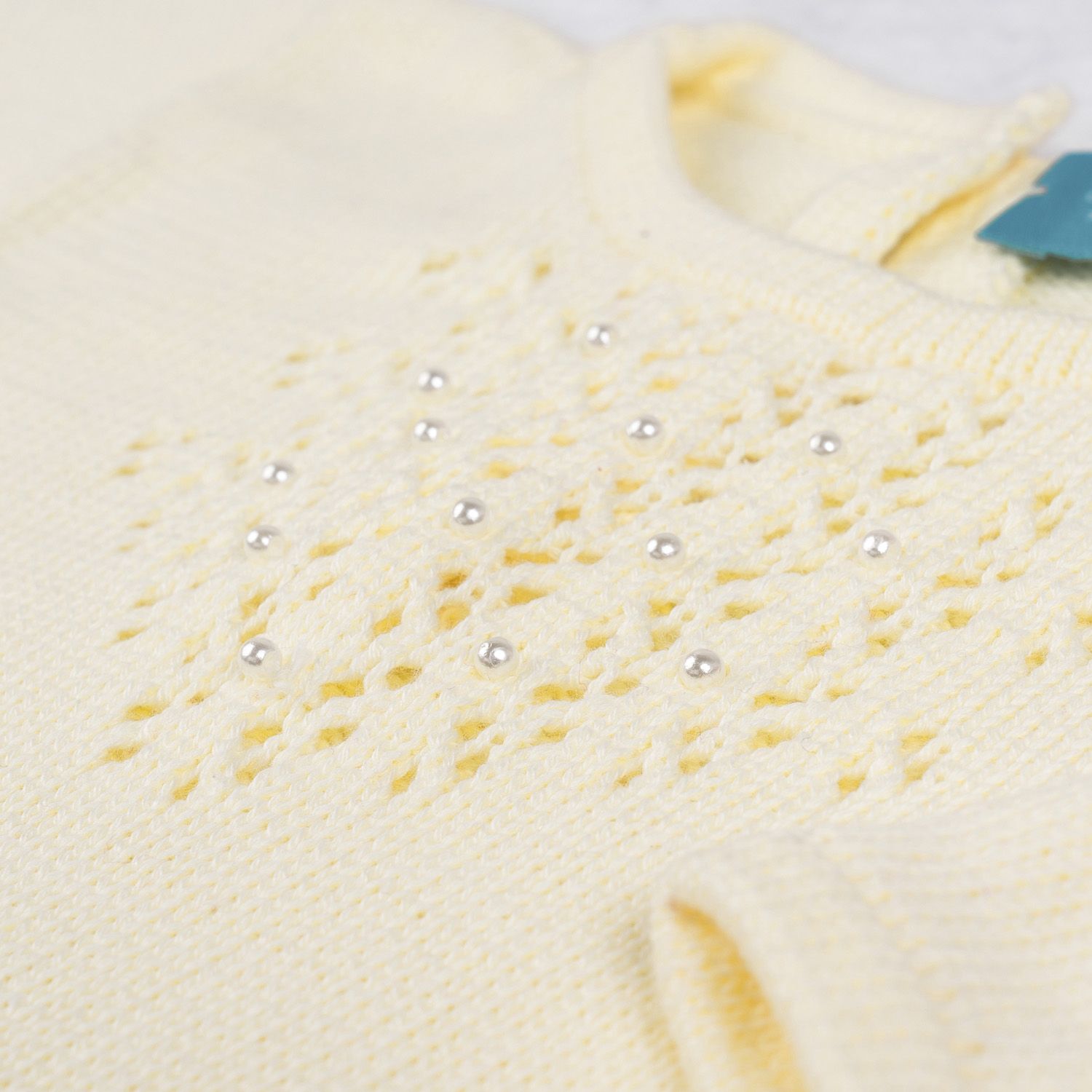 Saída Maternidade Tricot Marselha com Pérola Rosa 03 Peças