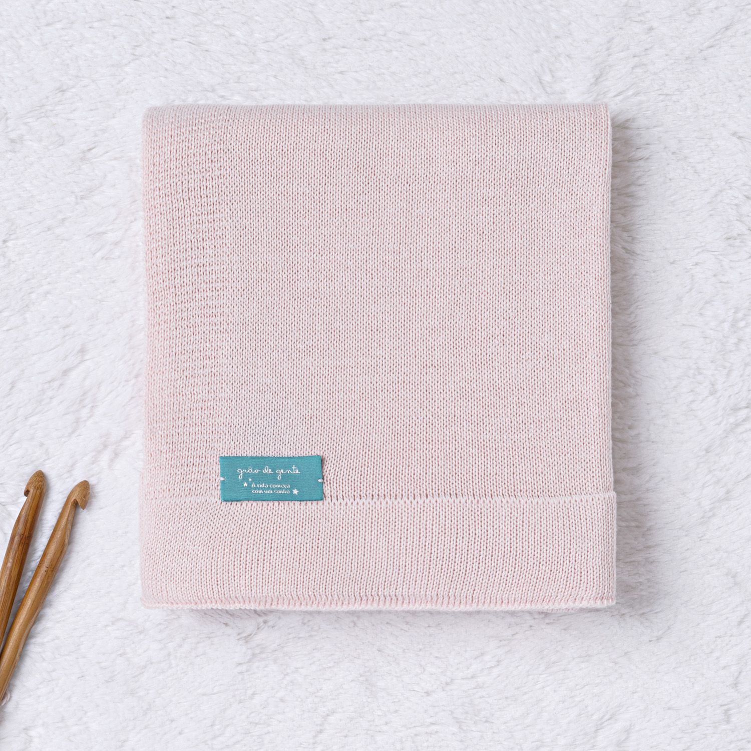 Saída Maternidade Tricot Camélia Rosa 03 Peças