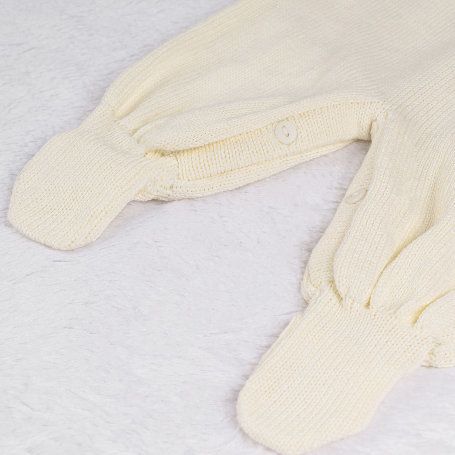 Saída Maternidade Tricot com Body Gola Americana Amarelo 03 Peças