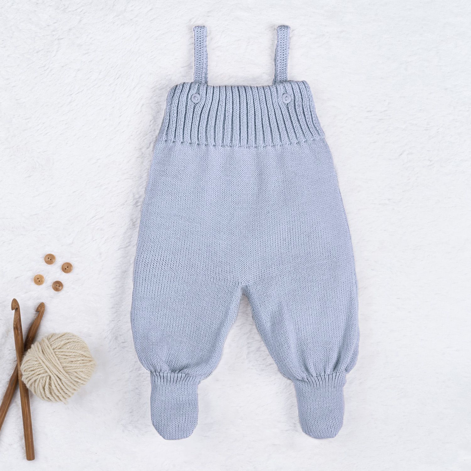 Saída Maternidade Tricot com Body Gola Americana Amarelo 03 Peças