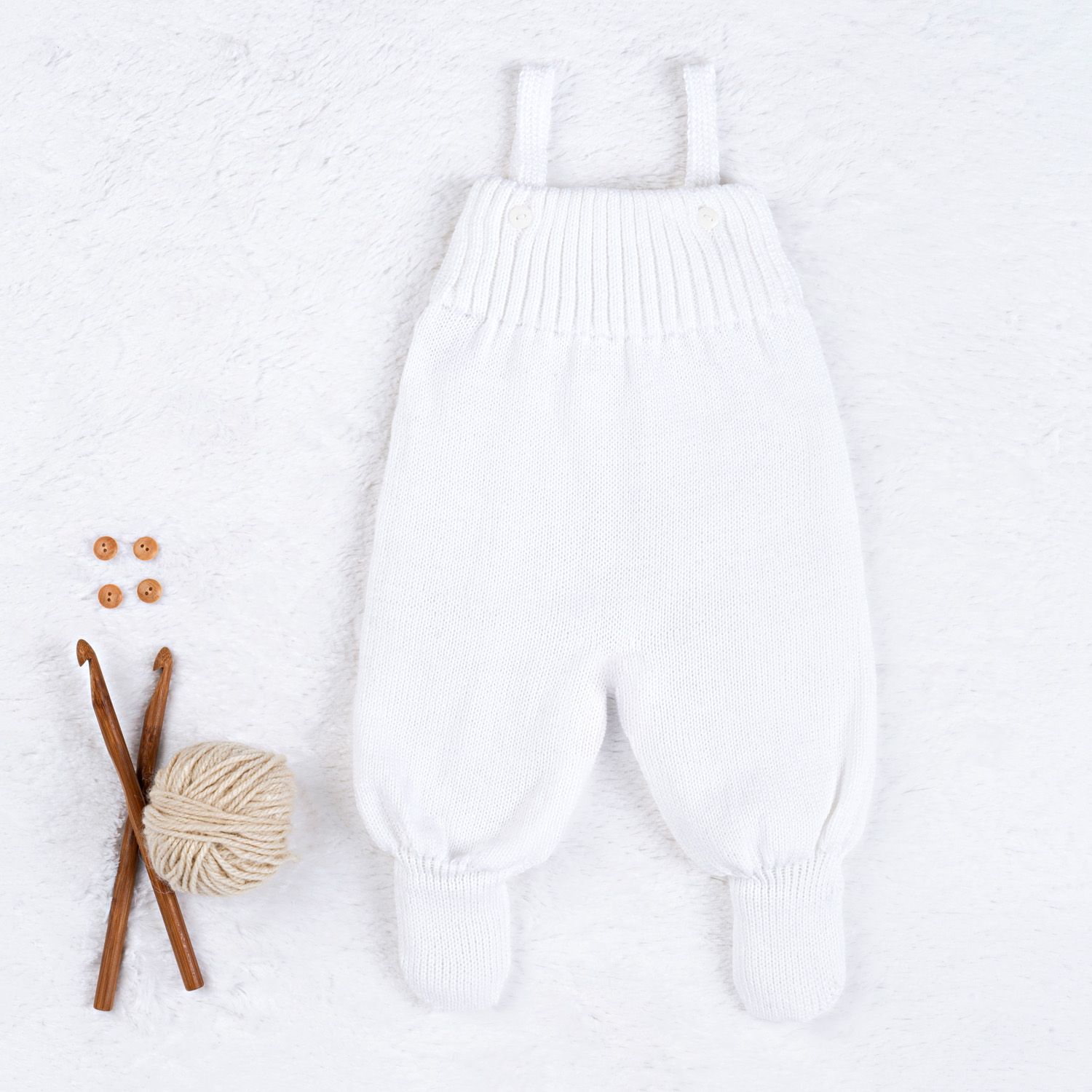 Saída Maternidade Tricot com Body Gola Americana Amarelo 03 Peças