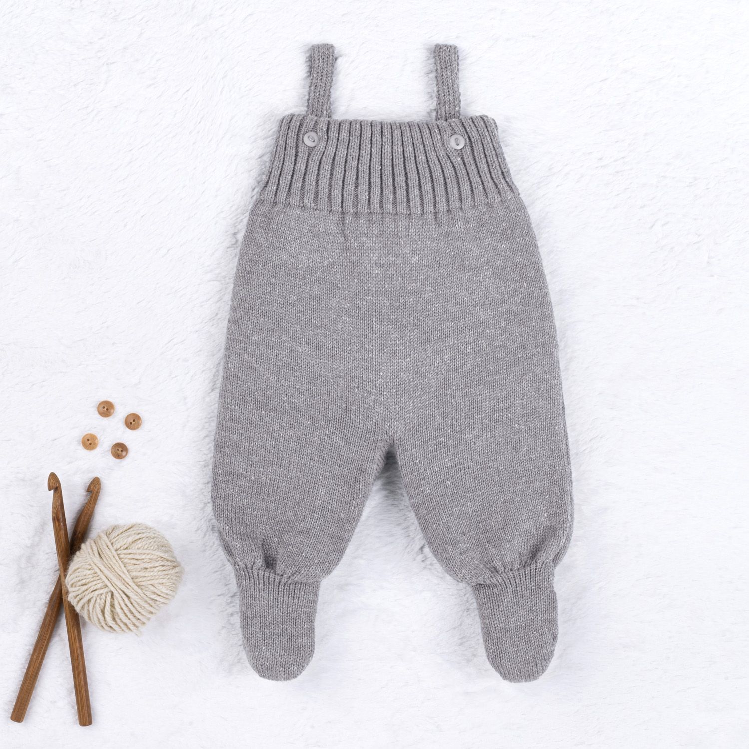 Saída Maternidade Tricot com Body Gola Americana Amarelo 03 Peças