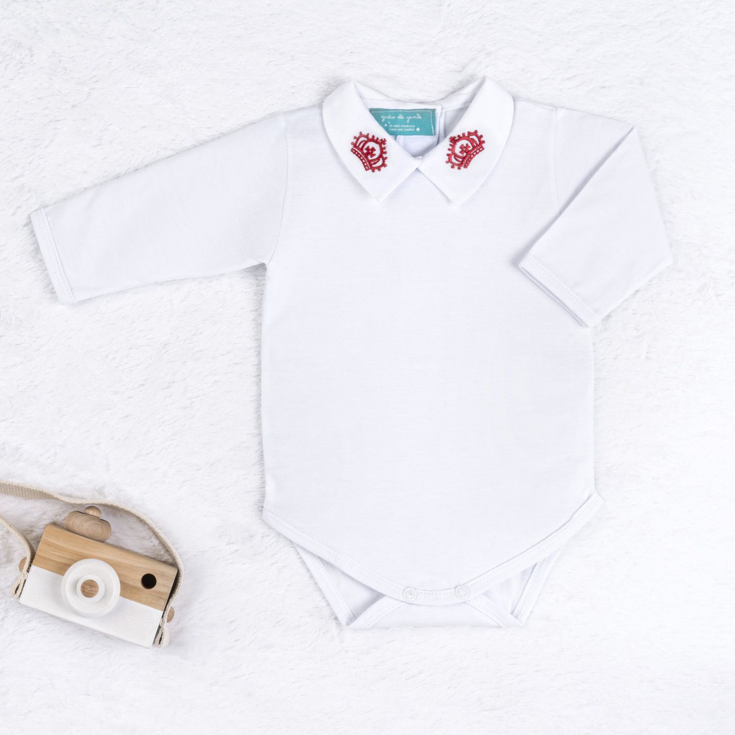 Saída Maternidade Tricot Reizinho Azul Marinho e Cinza 03 Peças