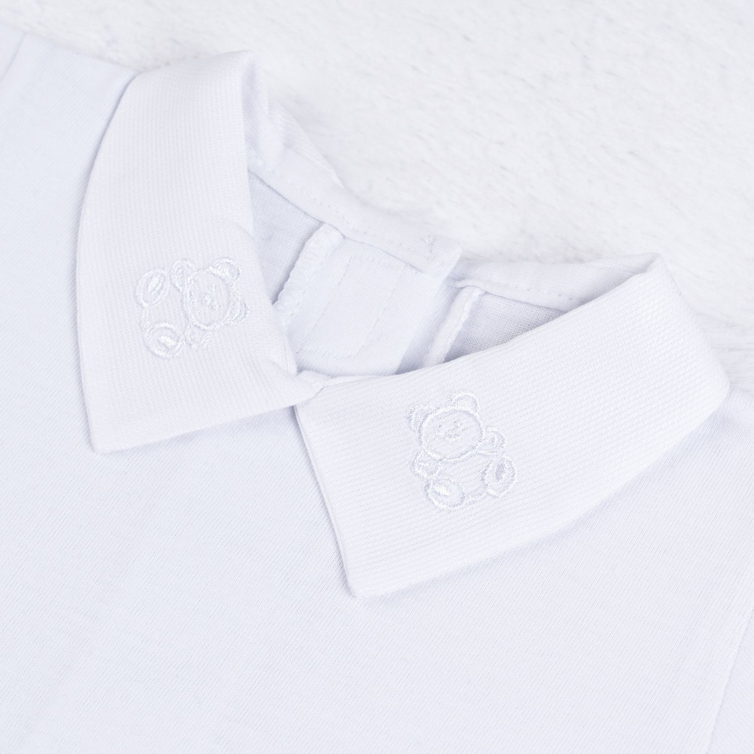 Saída Maternidade Tricot Urso Clássico Vermelho e Branco 04 Peças