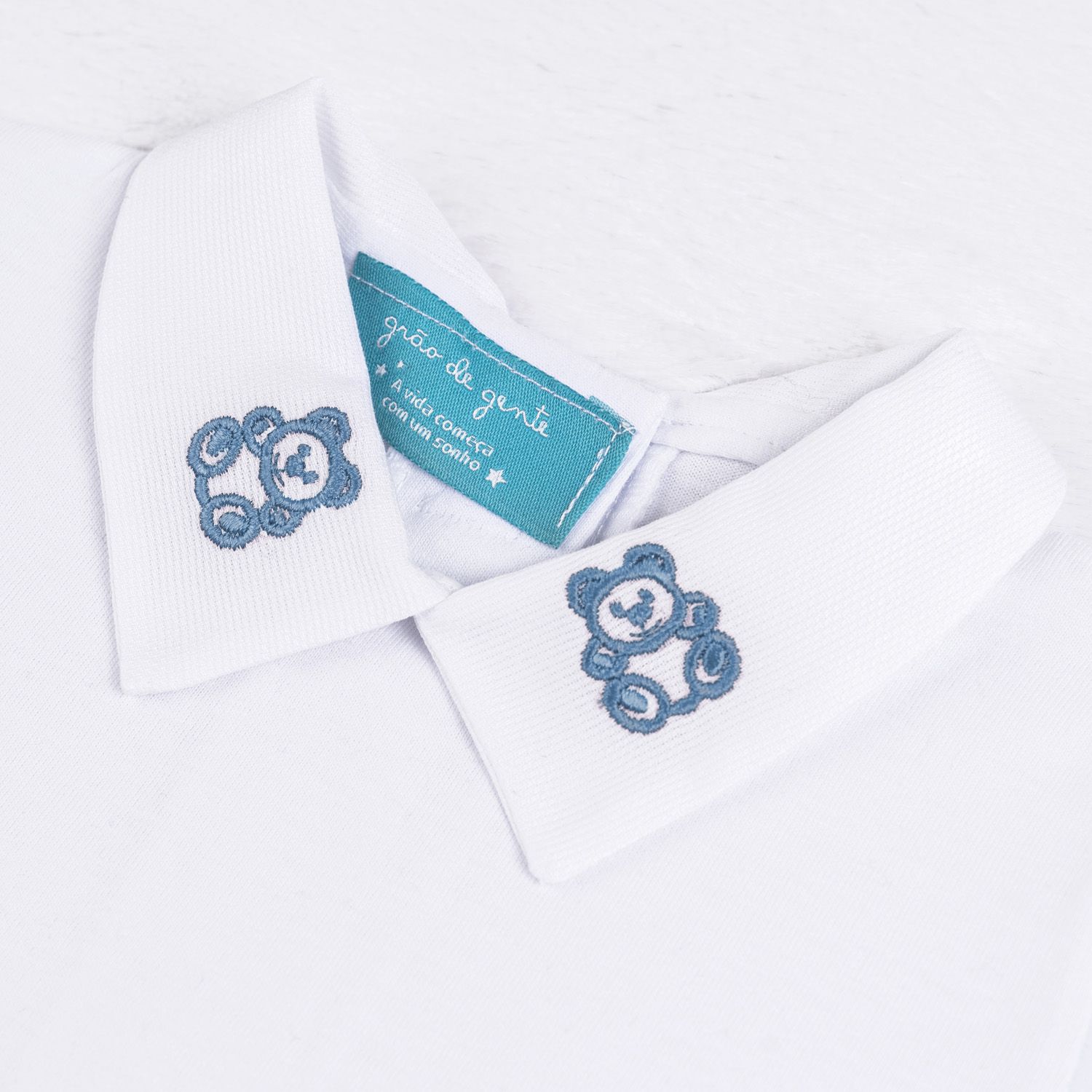 Saída Maternidade Tricot Urso Clássico Vermelho e Branco 04 Peças