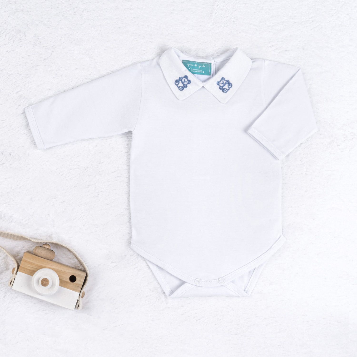 Saída Maternidade Tricot Urso Clássico Vermelho e Branco 04 Peças