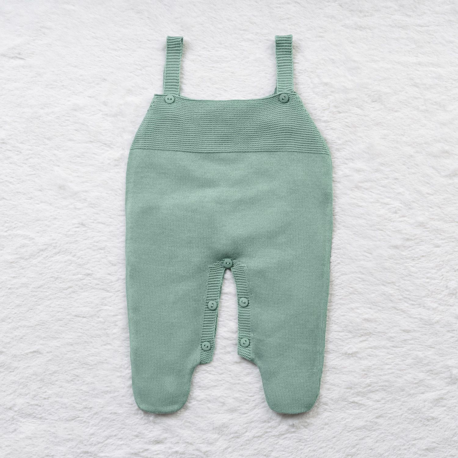 Jardineira Tricot com Botões Preto