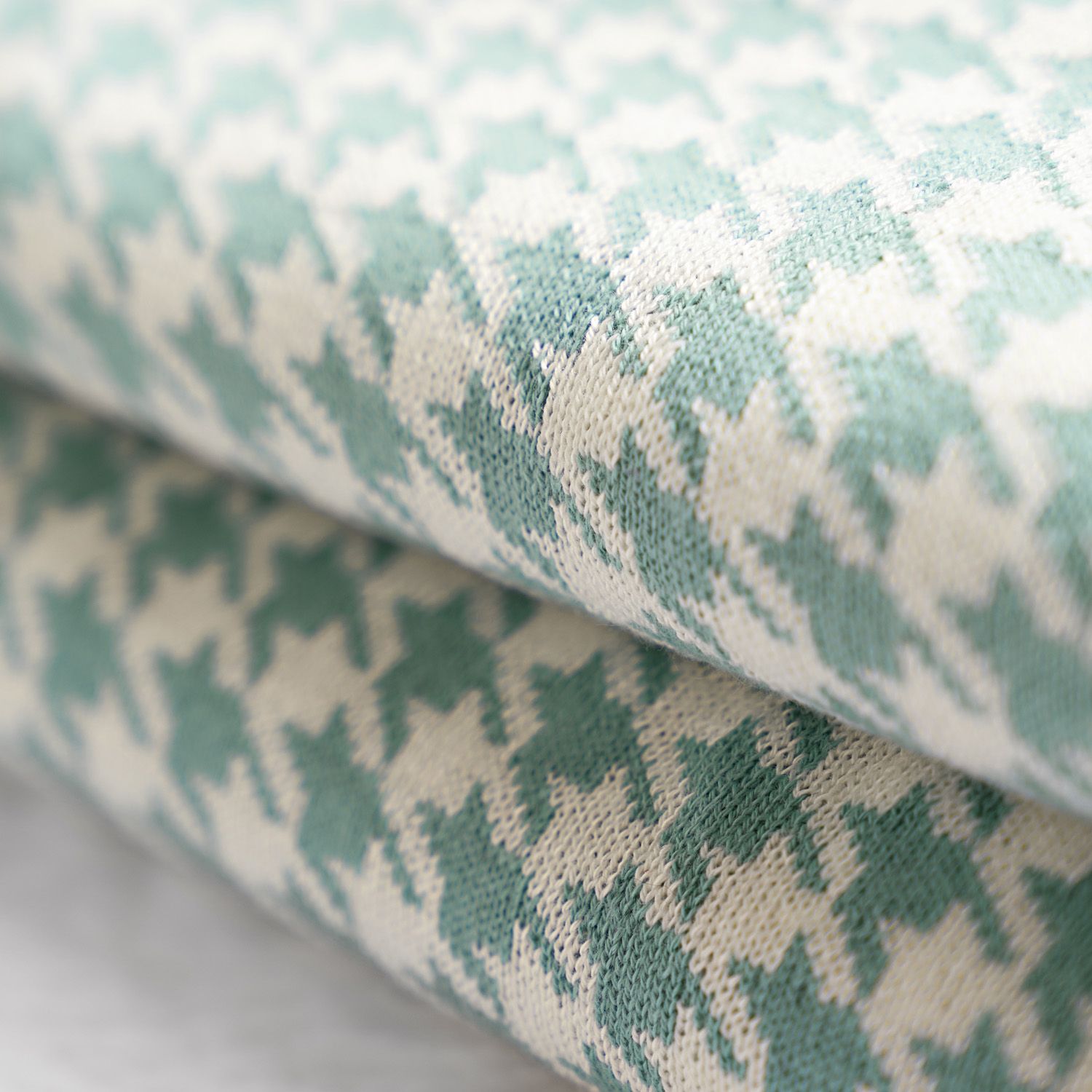 Manta Bebê Tricot Jacquard Pied de Poule Preto 80cm