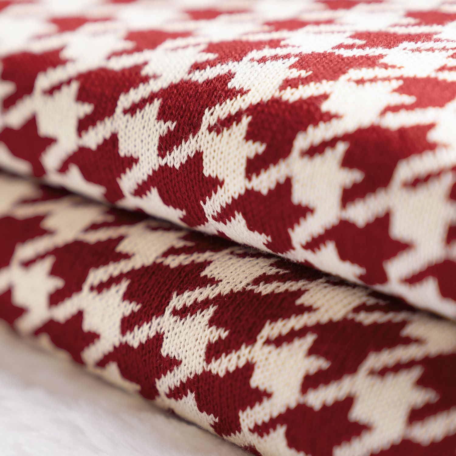 Manta Bebê Tricot Jacquard Pied de Poule Preto 80cm