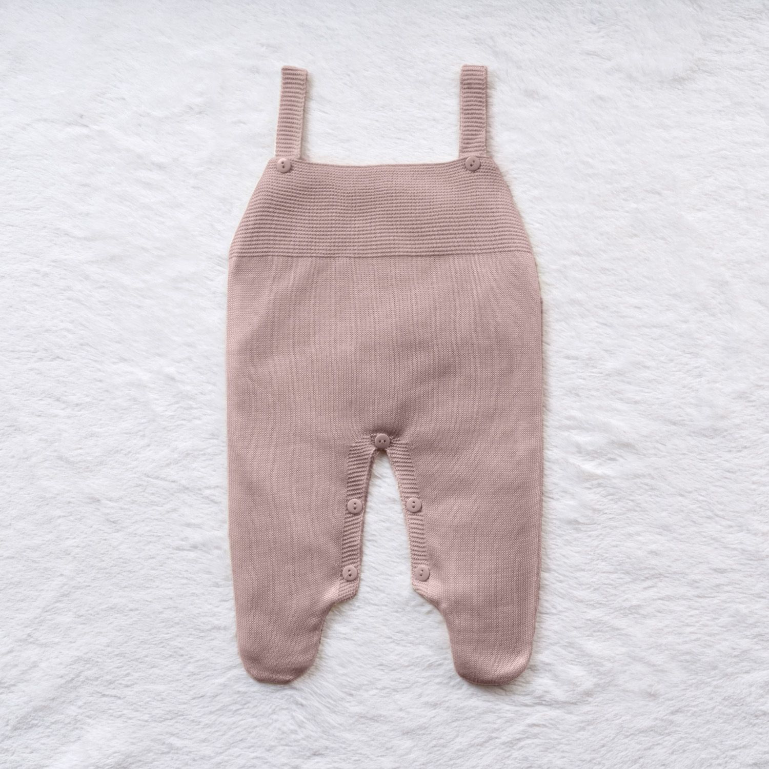 Jardineira Tricot com Botões Preto